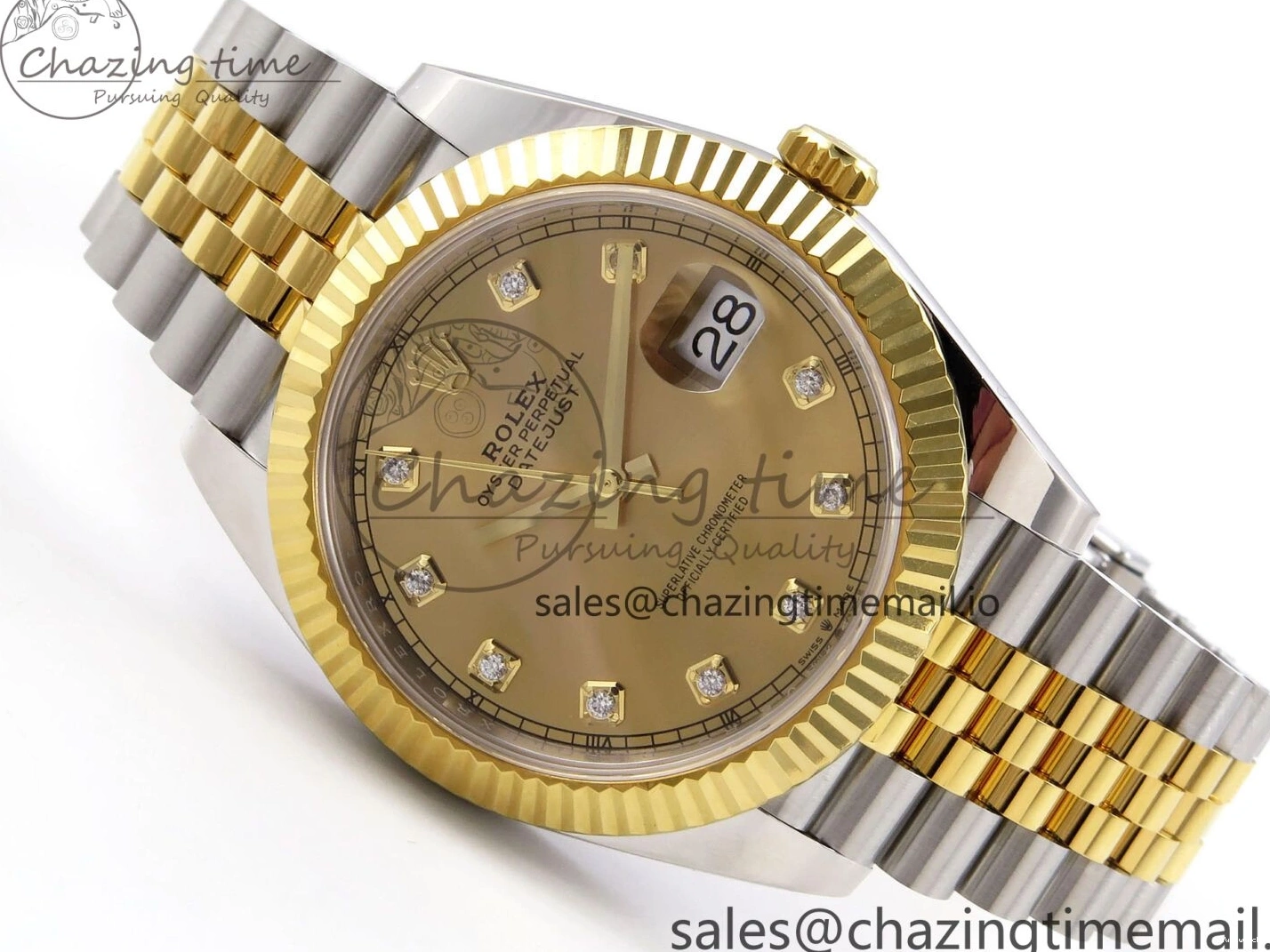904L Edition SS on SH3235 (Gain Best Dial ARF YG 1:1 Diamonds Bracelet Weight) YG Steel DateJust 41 Jubilee 0516